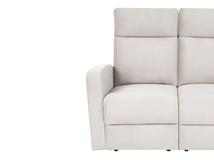 Manual Recliner Sofa 2 Seater Velvet Beige with Footrest Beetner