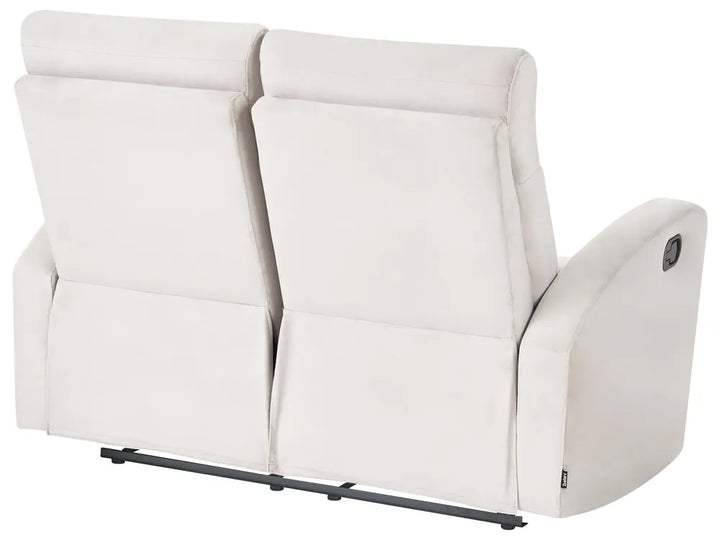Manual Recliner Sofa 2 Seater Velvet Beige with Footrest Beetner