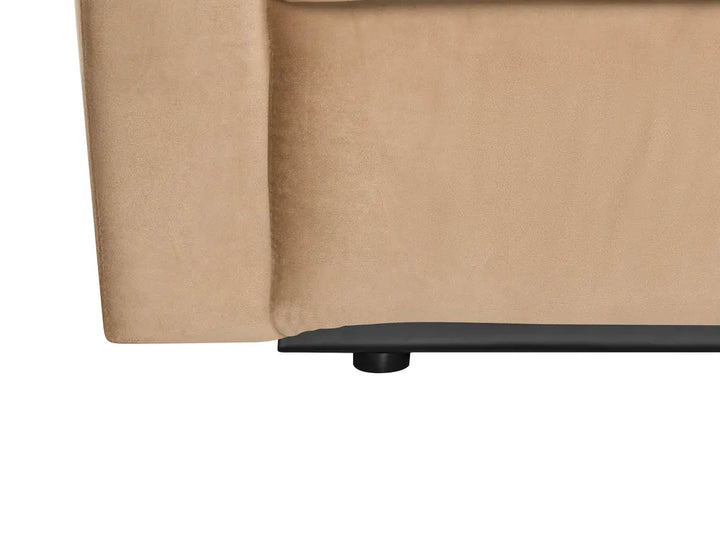 Electric Recliner Sofa 2 Seater Velvet Light Brown Beetner