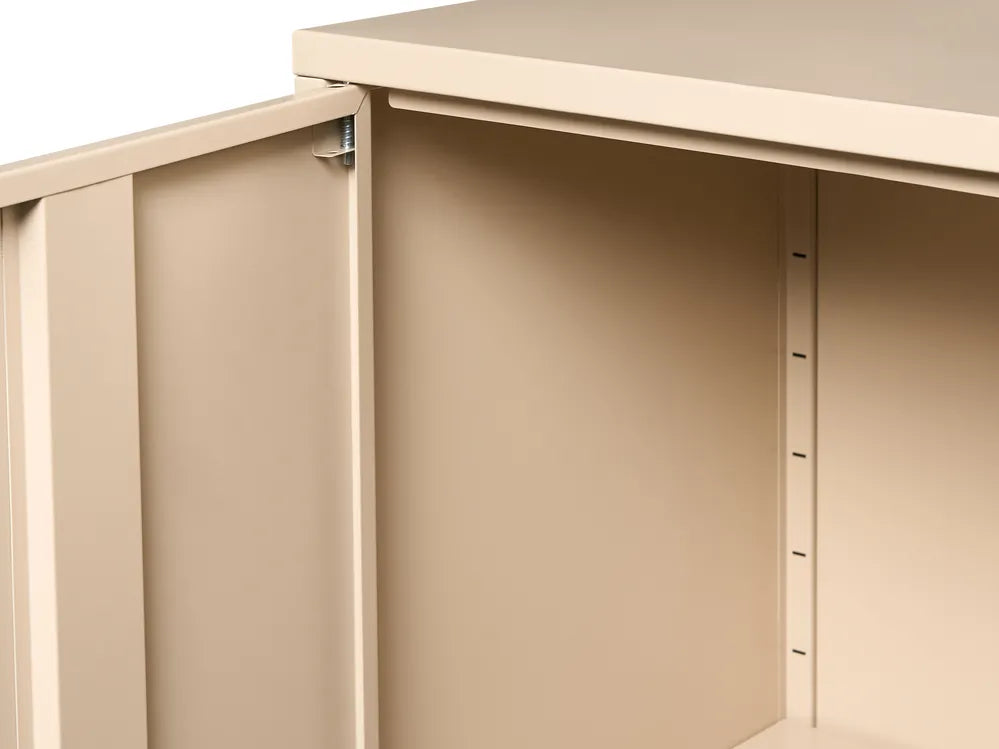 2 Door Sideboard Metal Beige Reshelle