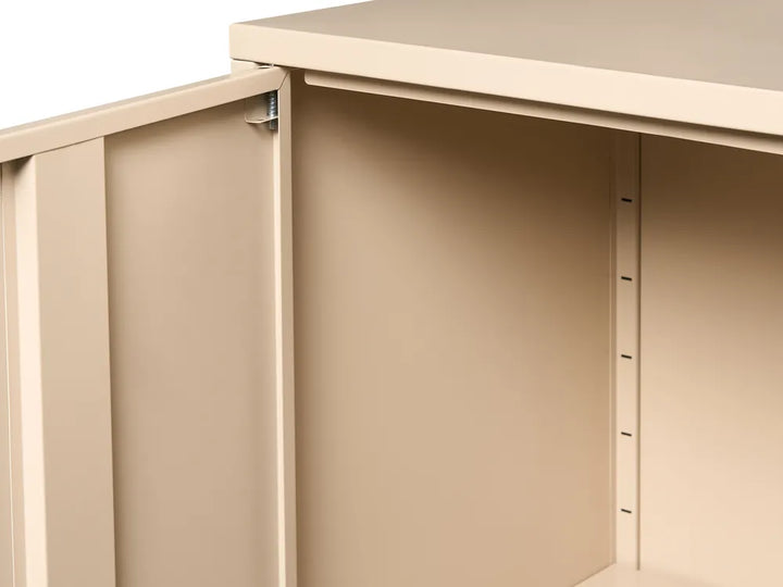 2 Door Sideboard Metal Beige Reshelle