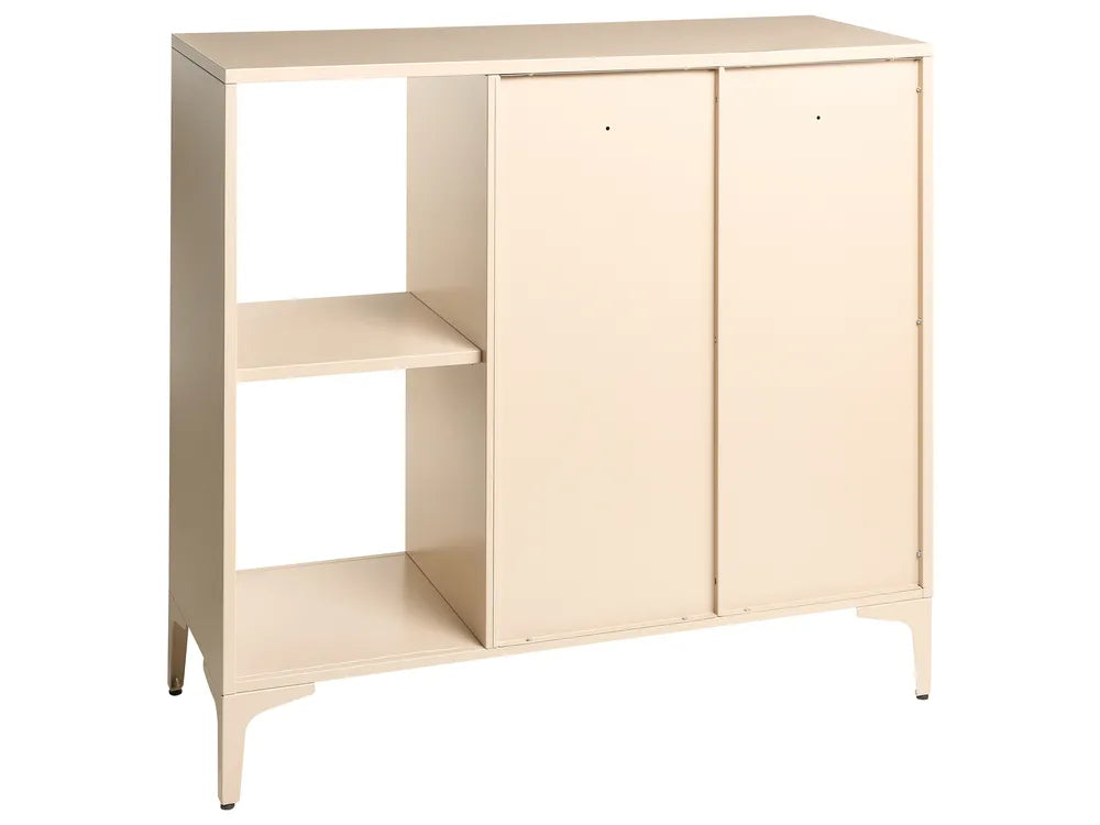 2 Door Sideboard Metal Beige Reshelle