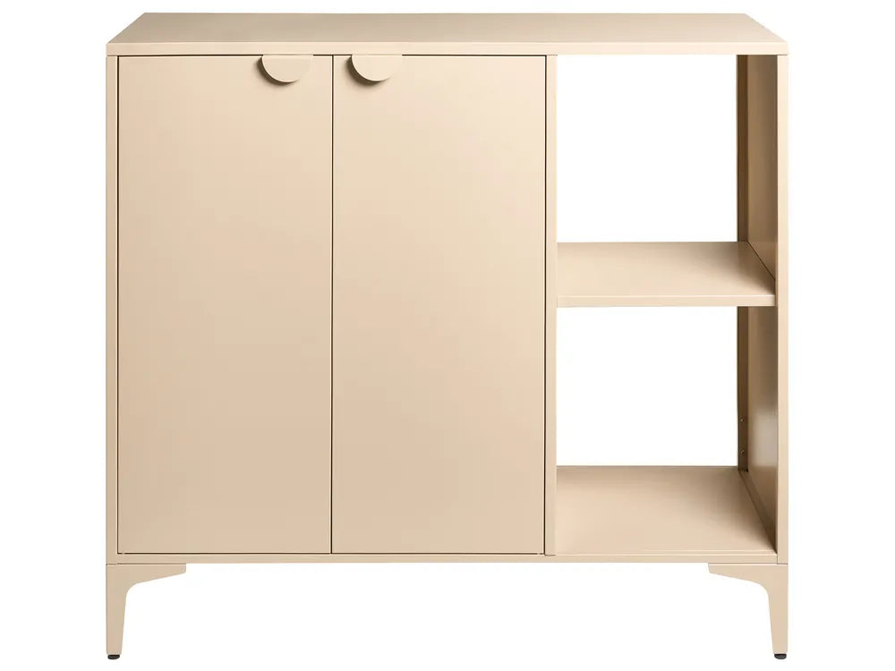 2 Door Sideboard Metal Beige Reshelle