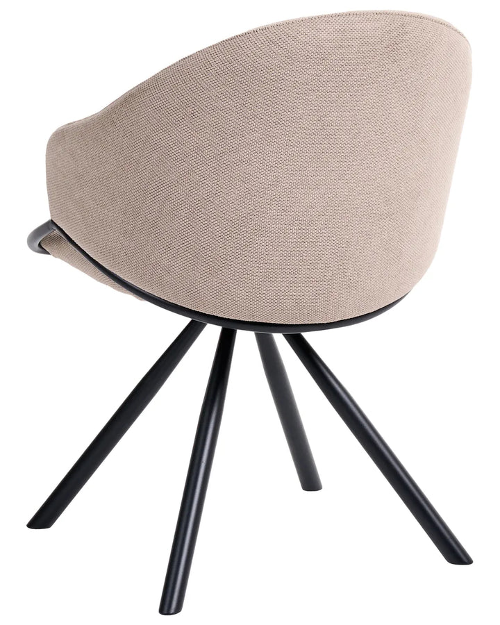 Set of 2 Dining Chairs Fabric Taupe Shonta