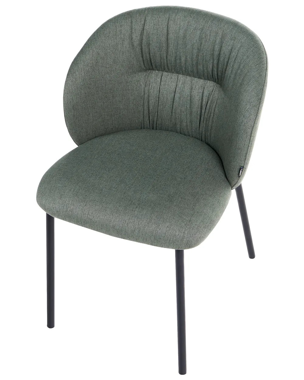 Set of 2 Dining Chairs Fabric Green Arfsten