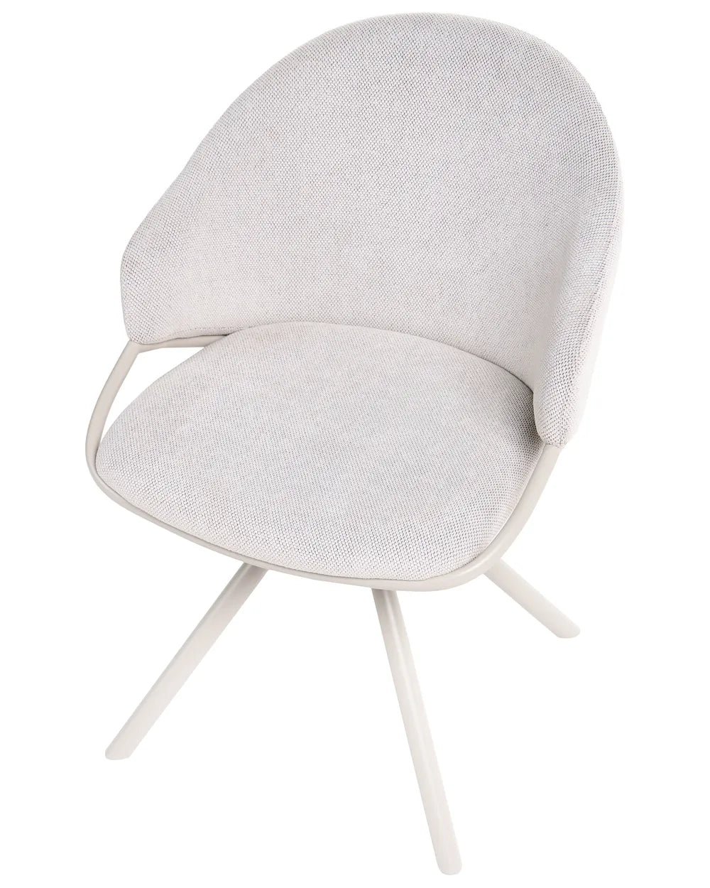 Set of 2 Dining Chairs Fabric Off-White Shonta