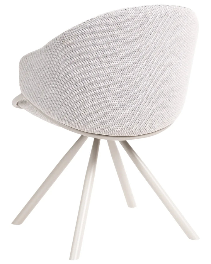 Set of 2 Dining Chairs Fabric Off-White Shonta