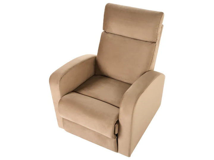 Electric Recliner Living Room Set 3 Seater Velvet Light Brown Beetner