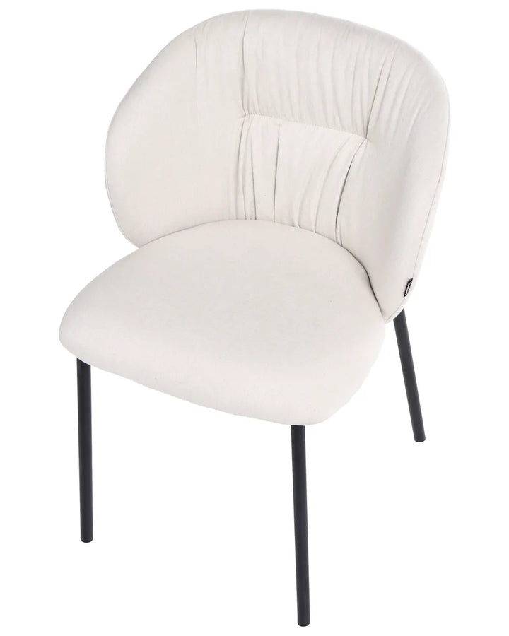 Set of 2 Dining Chairs Fabric Light Beige Arfsten