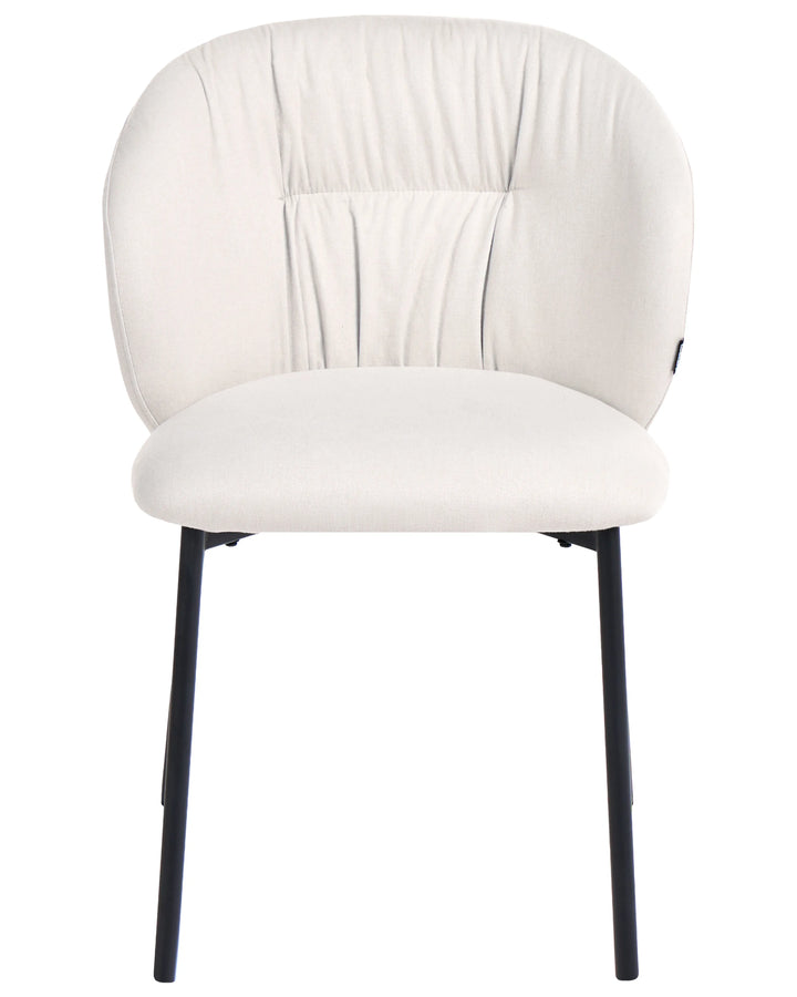 Set of 2 Dining Chairs Fabric Light Beige Arfsten