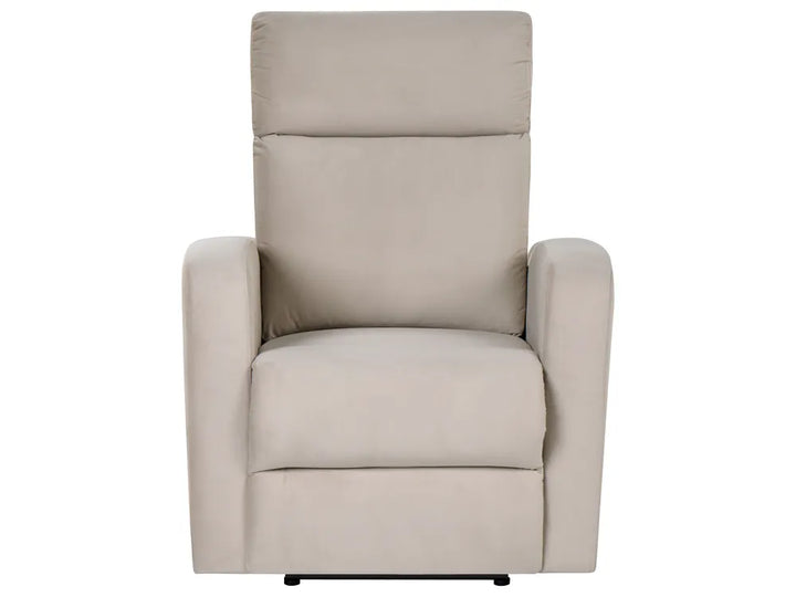 Electric Recliner Living Room Set 3 Seater Velvet Beige Beetner