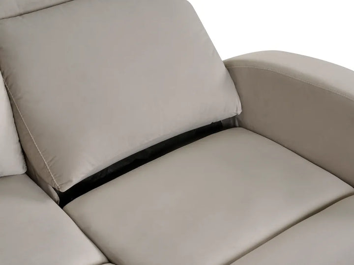 Electric Recliner Living Room Set 3 Seater Velvet Beige Beetner