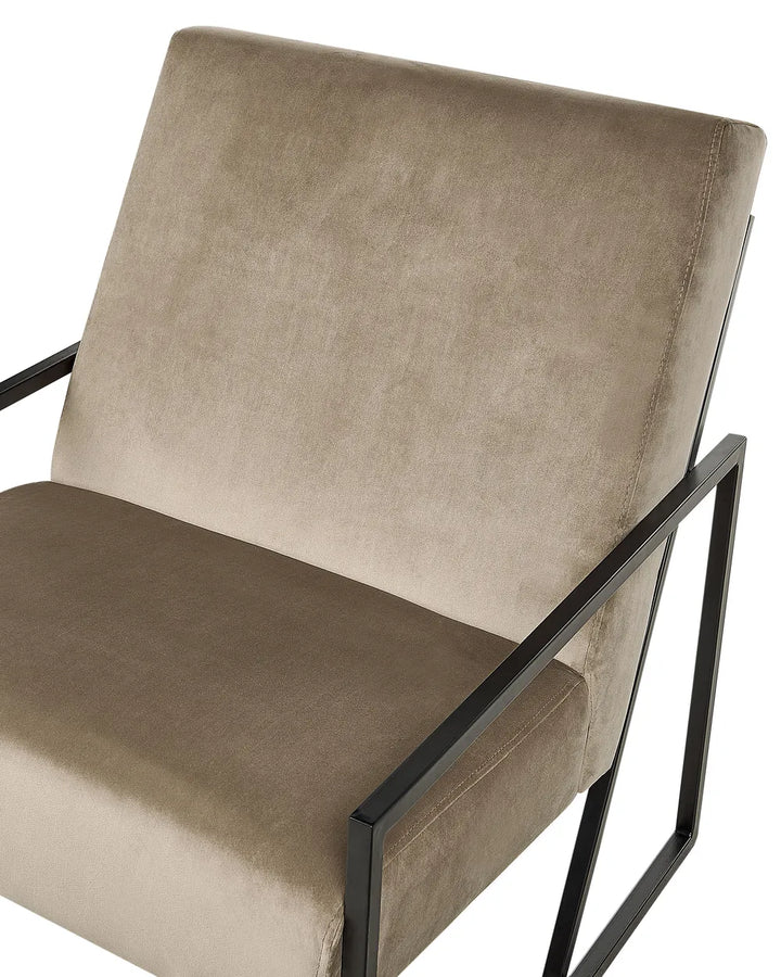 Armchair Velvet Taupe Ashwanth