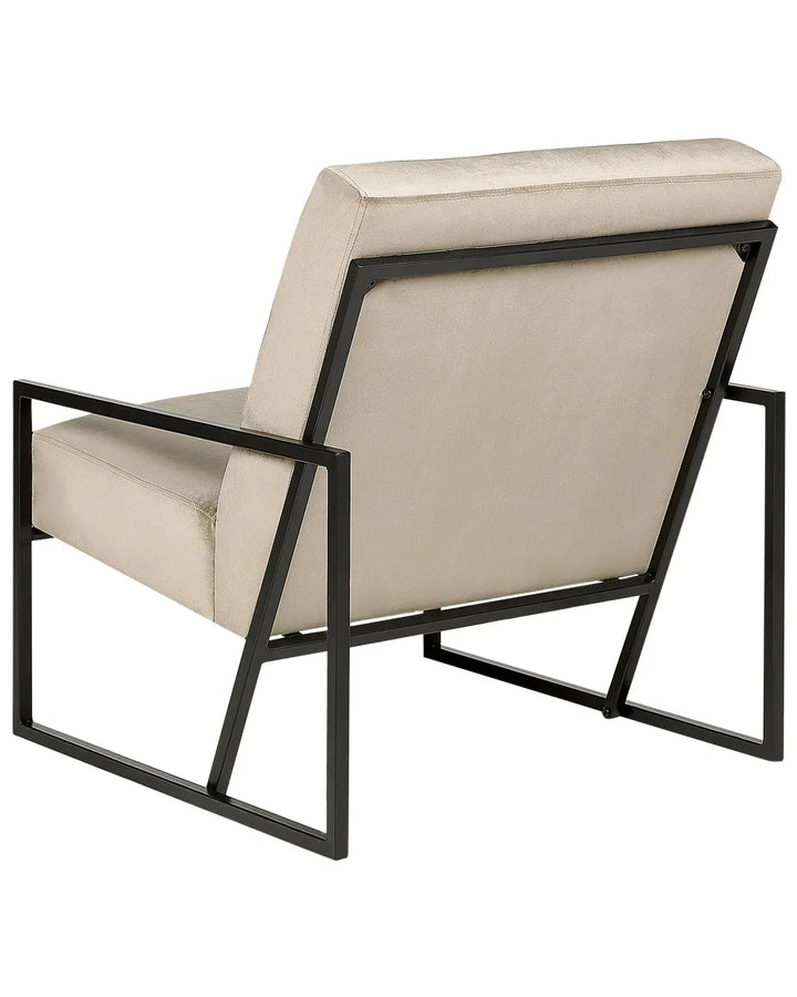 Armchair Velvet Taupe Ashwanth