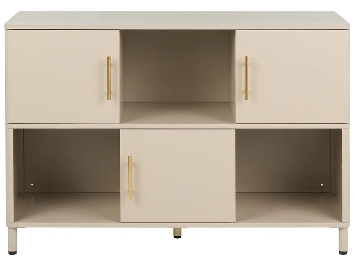 3 Door Sideboard Metal Beige Wilroy