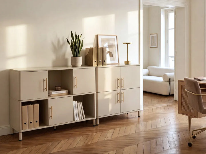 3 Door Sideboard Metal Beige Wilroy