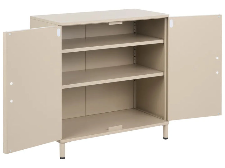 2 Door Sideboard Metal Beige Wilroy
