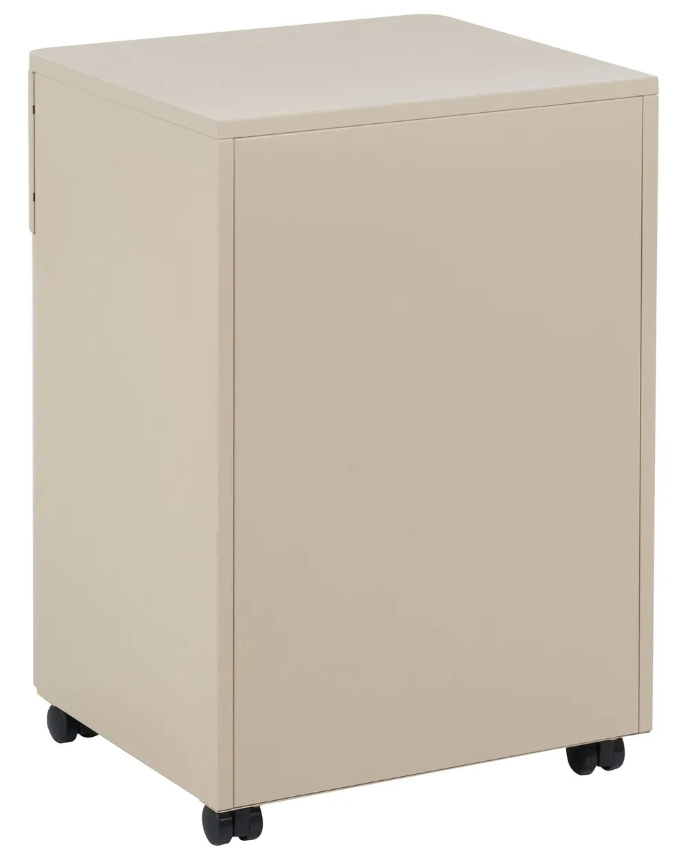 1 Drawer Bedside Table Metal Beige Wilroy
