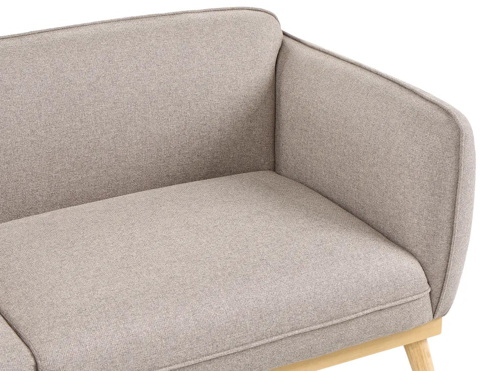 Sofa 3 Seater Fabric Light Brown George