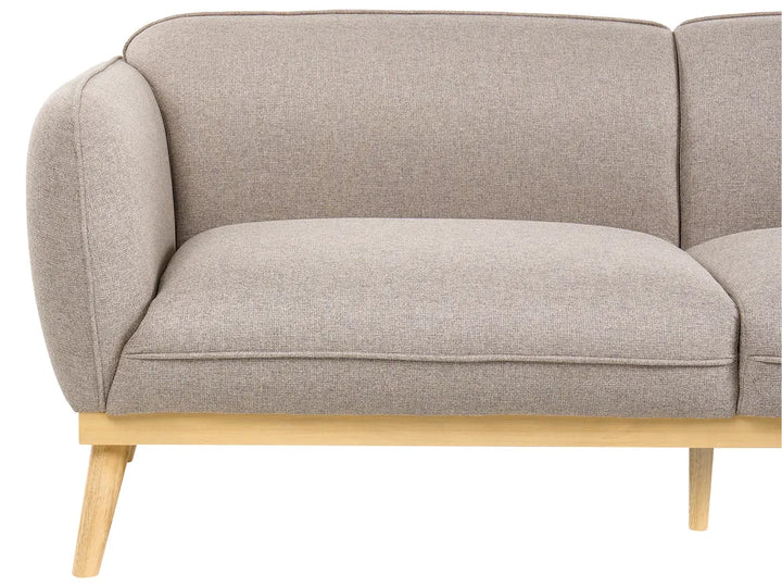 Sofa 3 Seater Fabric Light Brown George