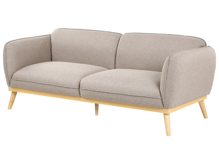 Sofa 3 Seater Fabric Light Brown George