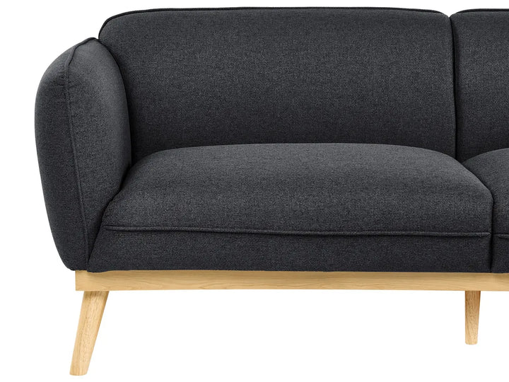 Sofa 3 Seater Fabric Black George