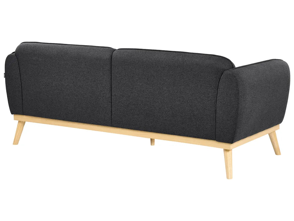 Sofa 3 Seater Fabric Black George