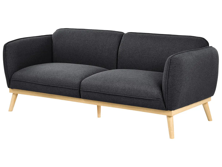 Sofa 3 Seater Fabric Black George