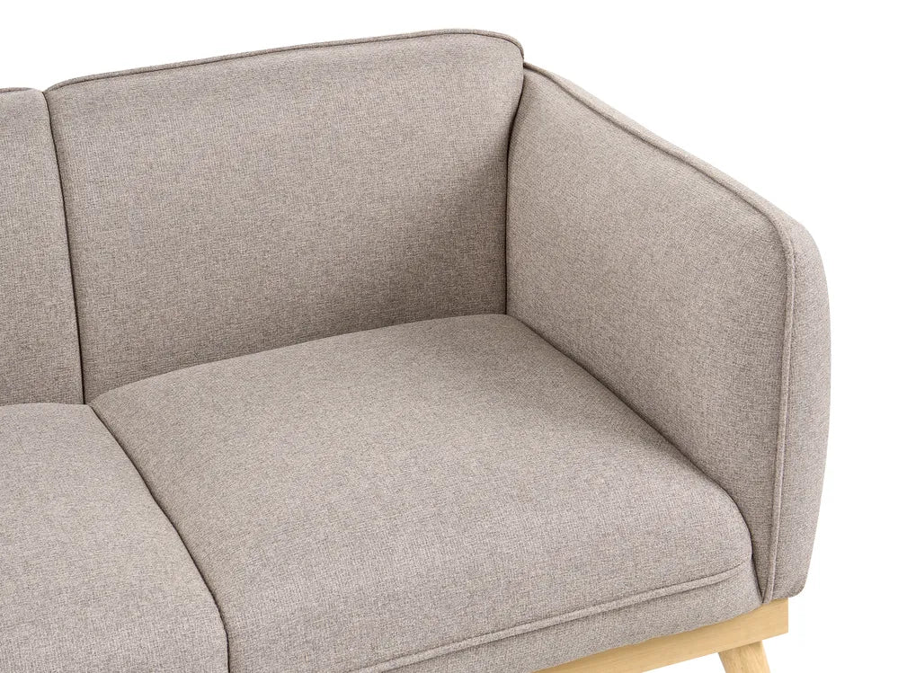 Sofa 2 Seater Fabric Light Brown George