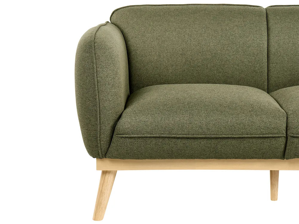 Sofa 2 Seater Fabric Olive Green George
