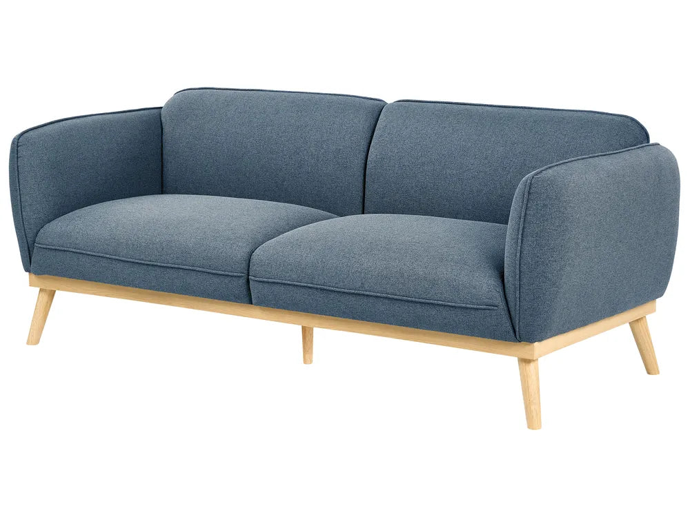 Living Room Set 5 Seater Fabric Blue George