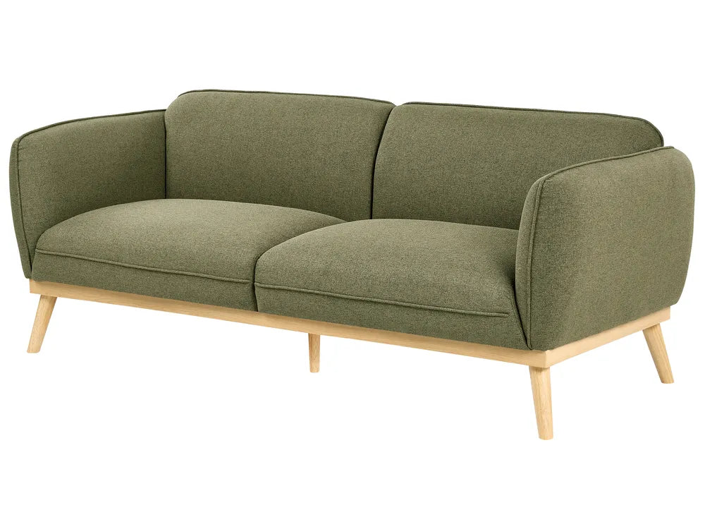 Living Room Set 5 Seater Fabric Olive Green George