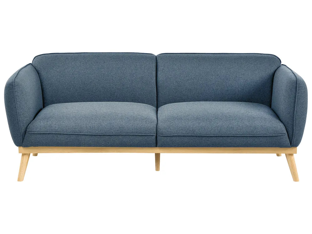 Living Room Set 5 Seater Fabric Blue George