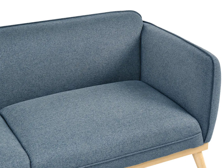 Living Room Set 5 Seater Fabric Blue George