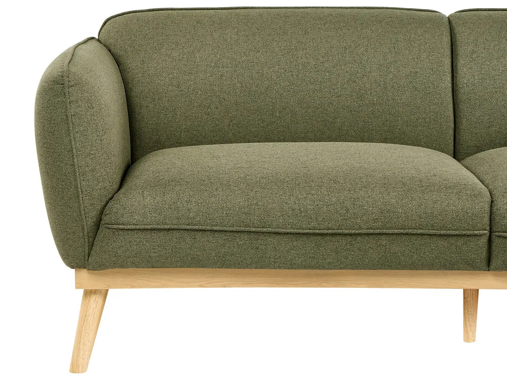 Living Room Set 5 Seater Fabric Olive Green George