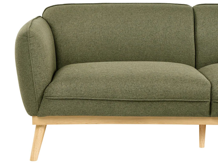 Living Room Set 5 Seater Fabric Olive Green George
