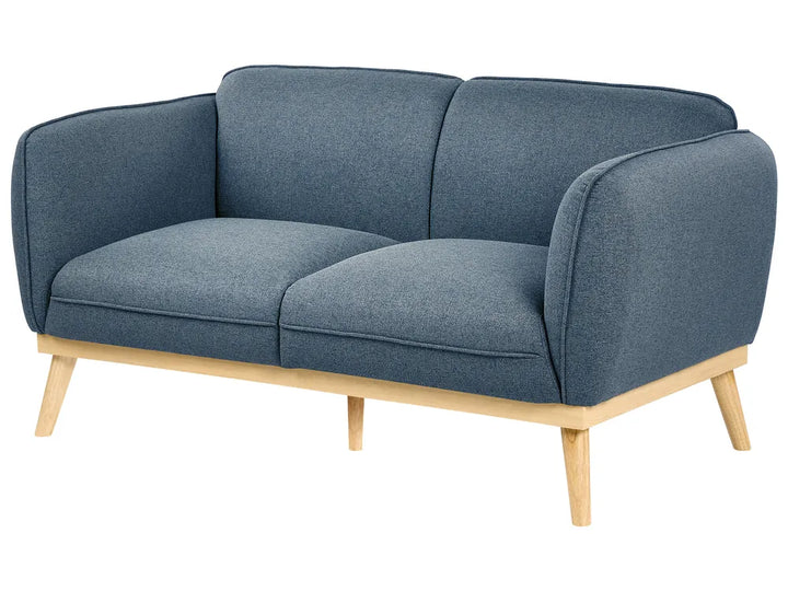 Living Room Set 5 Seater Fabric Blue George