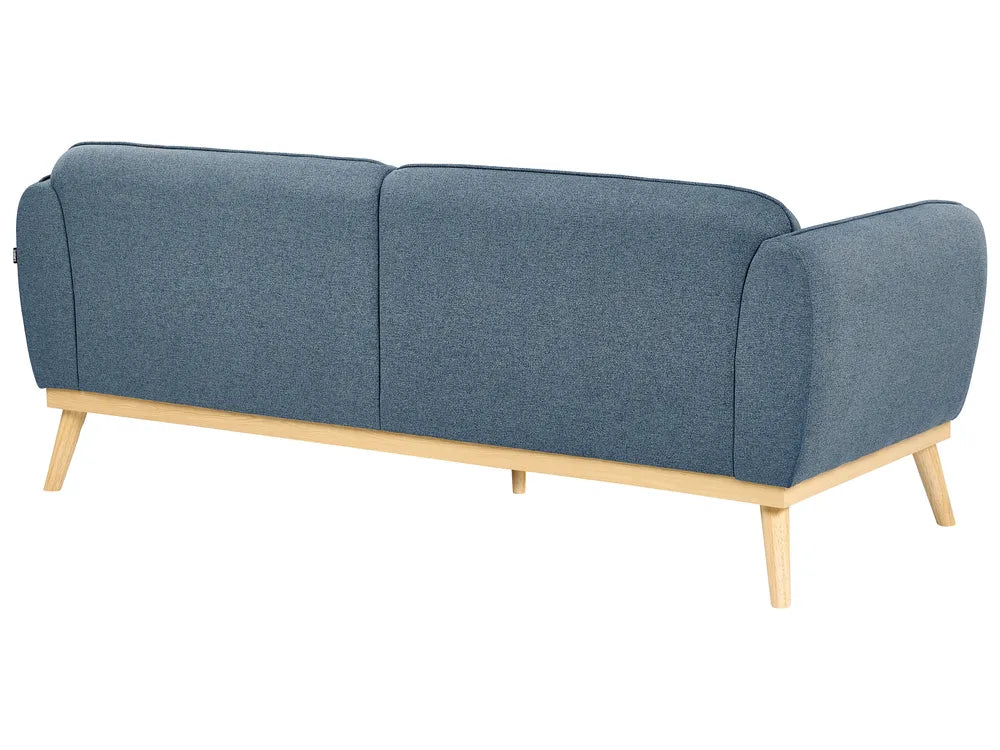 Living Room Set 5 Seater Fabric Blue George