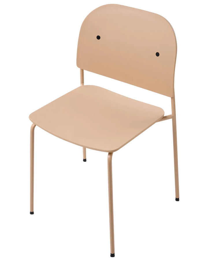 Set of 2 Dining Chairs Metal Beige Gyden