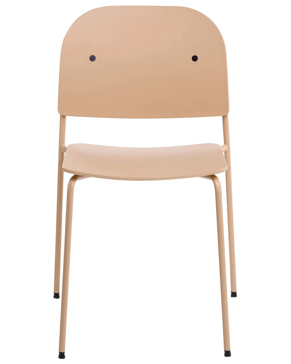 Set of 2 Dining Chairs Metal Beige Gyden