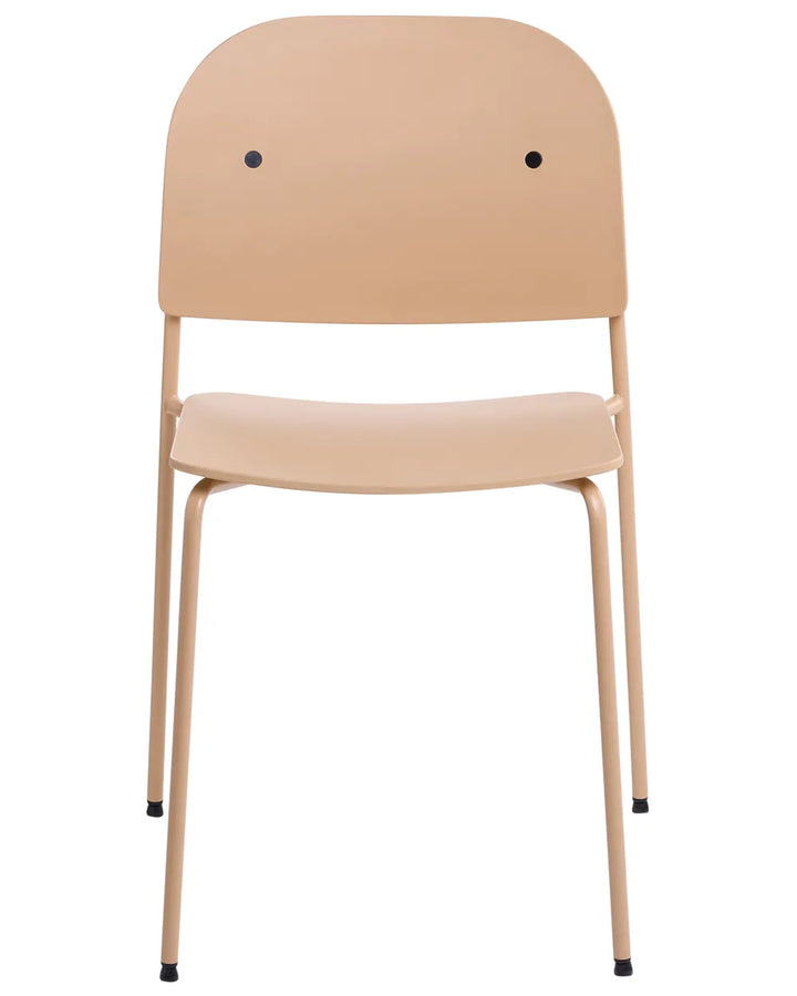 Set of 2 Dining Chairs Metal Beige Gyden