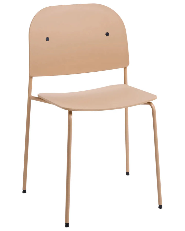 Set of 2 Dining Chairs Metal Beige Gyden