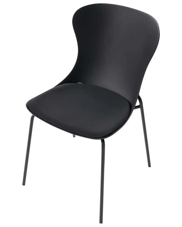 Set of 2 Dining Chairs Black Jeyden