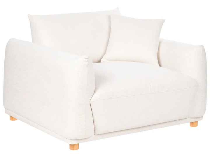 Living Room Set 5 Seater Fabric Off-White Damika
