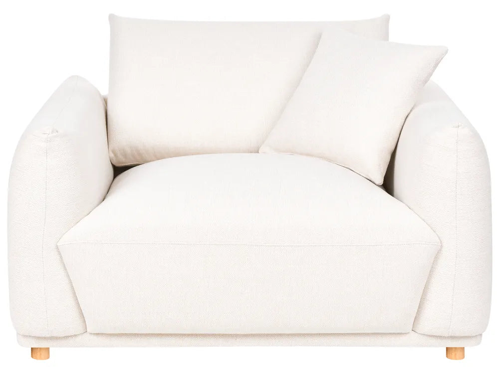 Living Room Set 5 Seater Fabric Off-White Damika