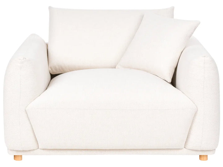 Living Room Set 5 Seater Fabric Off-White Damika