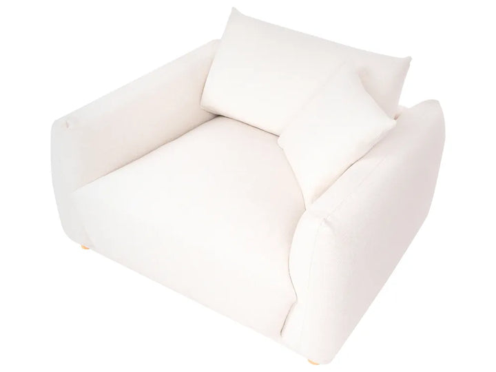 Living Room Set 5 Seater Fabric Off-White Damika