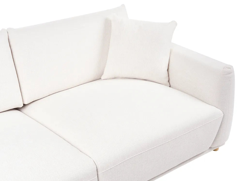 Living Room Set 5 Seater Fabric Off-White Damika