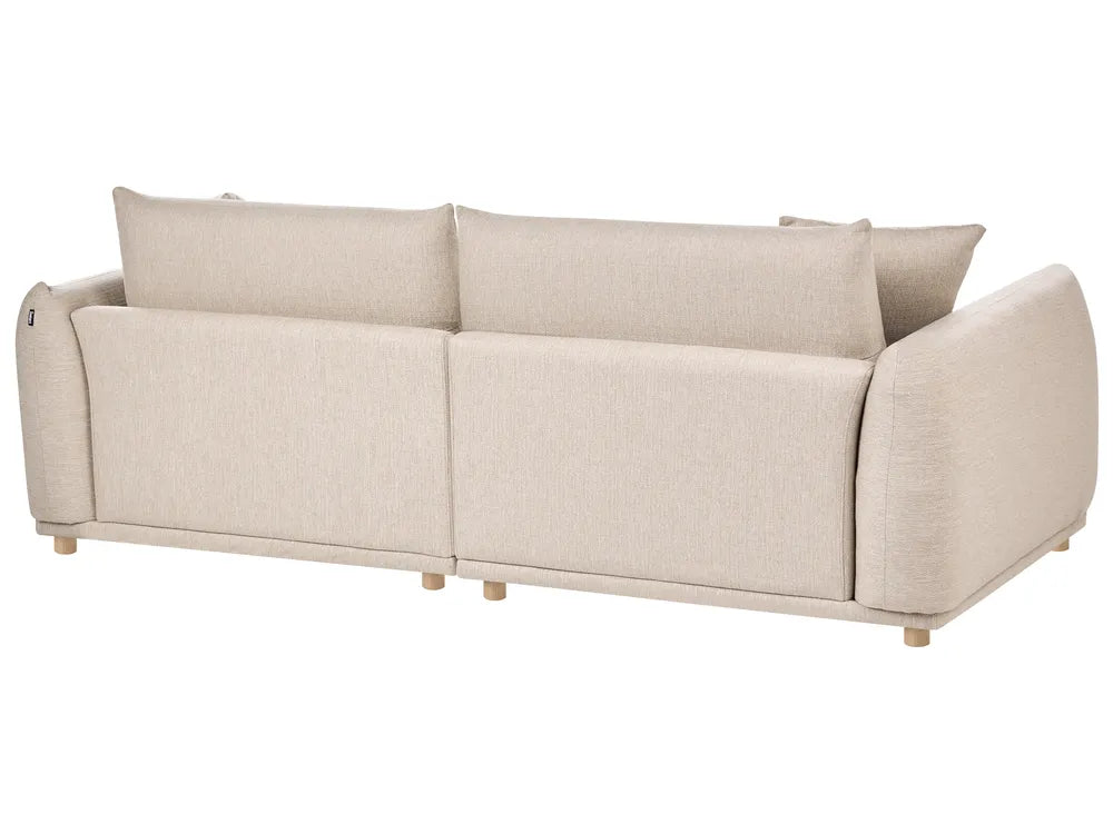 Sofa 3 Seater Fabric Beige Damika