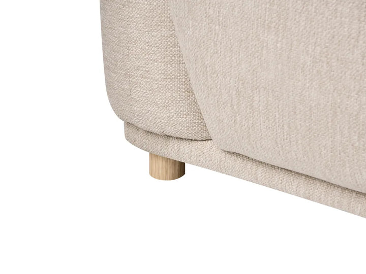 Sofa 3 Seater Fabric Beige Damika
